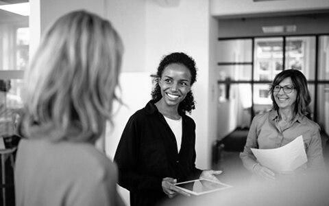 woman meeting with loss consultant to determine whether to file a claim