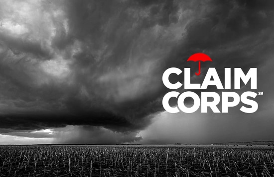 Travelers Claim Corps main page thumbnail, dark storm clouds over an open field