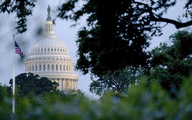 capitol building, American flag