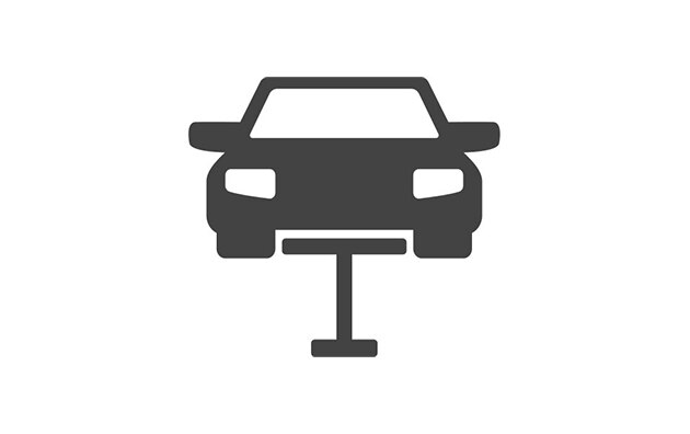 car on forklift icon