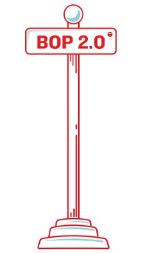 Street sign that reads BOP 2.0.