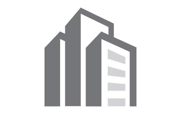 grey icon of three buildings