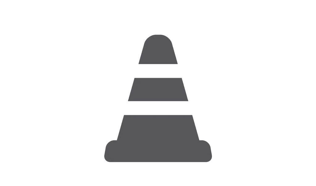 An icon of a safety cone