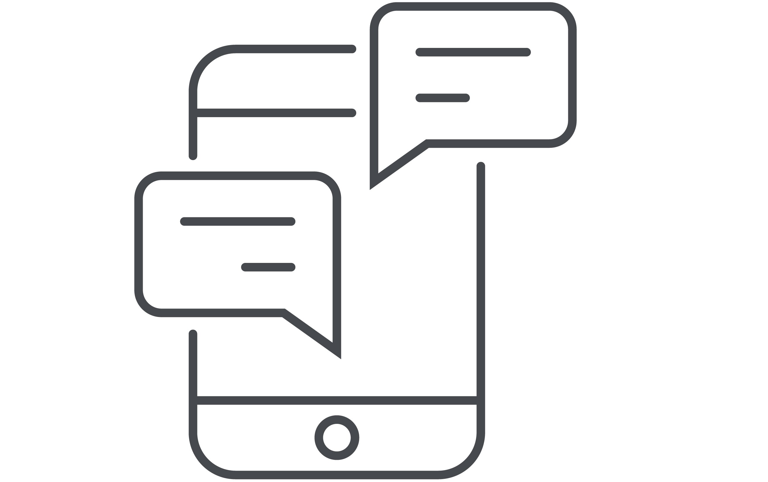 cell phone with text icon
