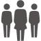 three shadow figures of people