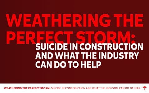 Weathering the Perfect Storm: Suicide in Construction and What the Industry Can Do to Help [Videos] title slide