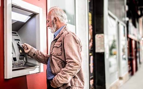 man at atm