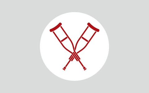icon of crutches overlapping