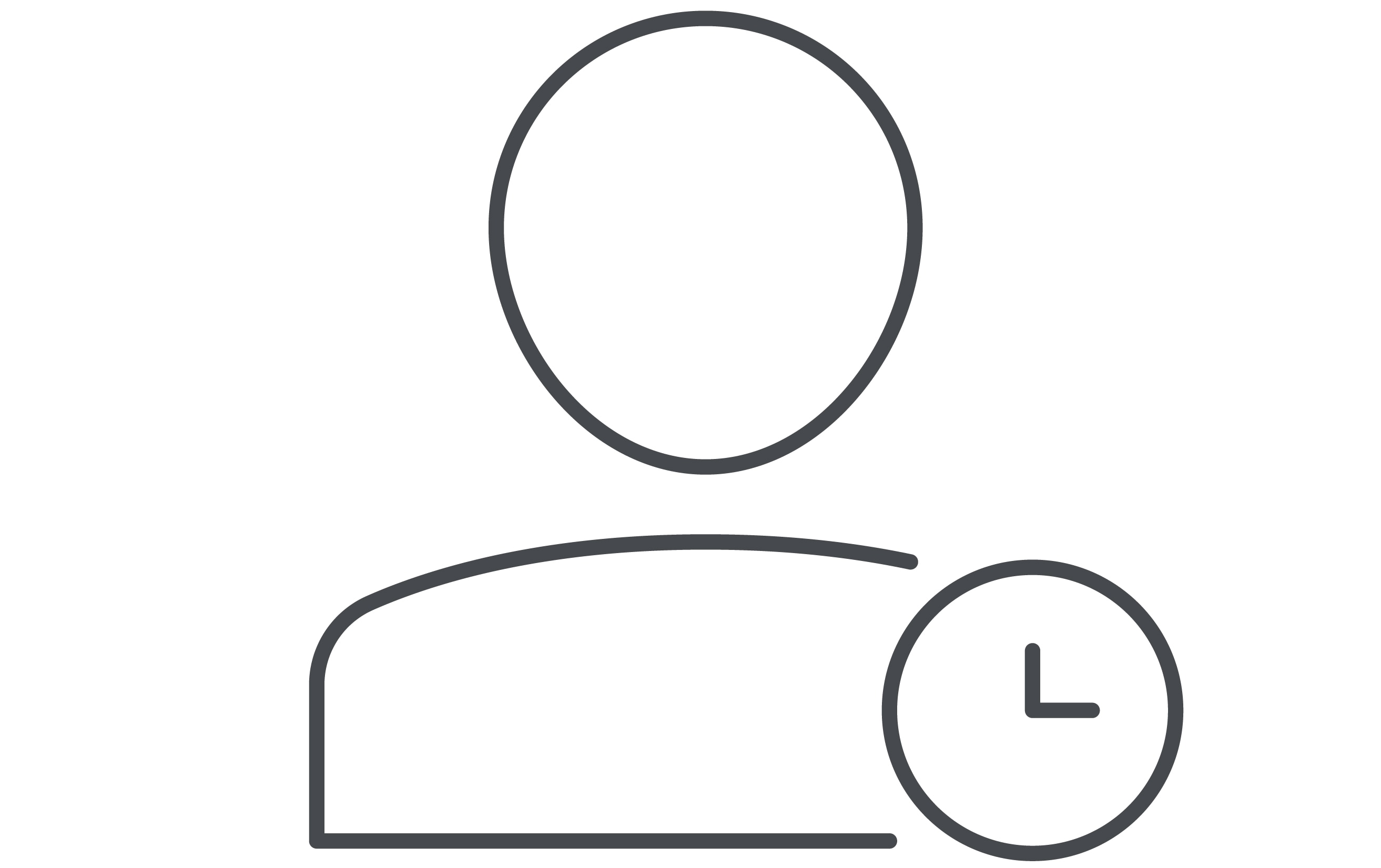 icon of a person with a clock