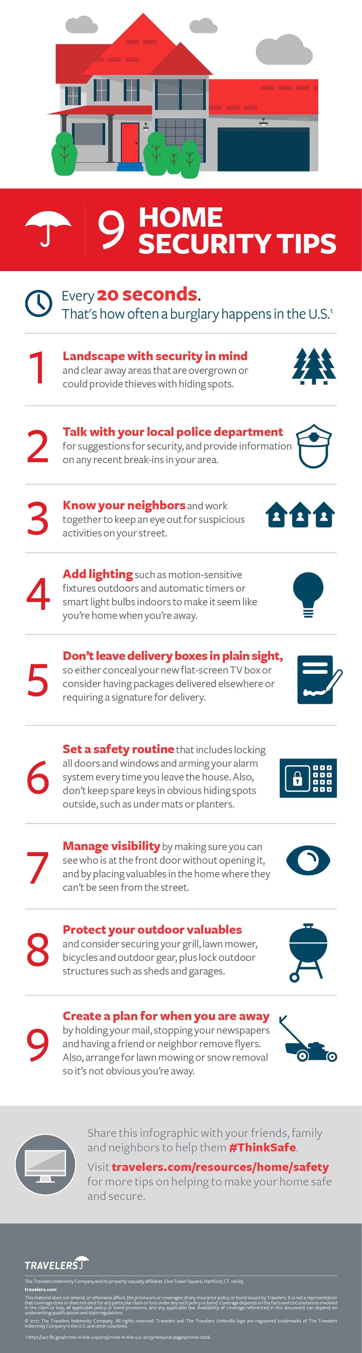 9 Home Security Tips Infographic