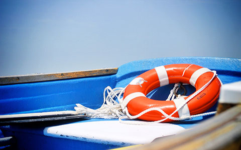 Life saver on boat