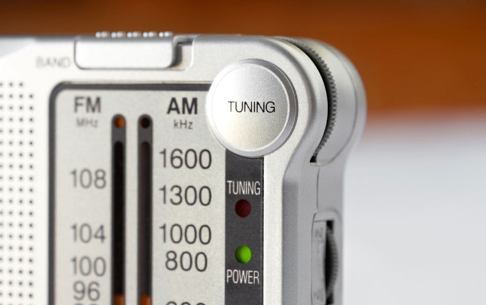 close up of radio