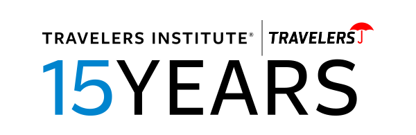 Logo reading Travelers Institute 15 Years