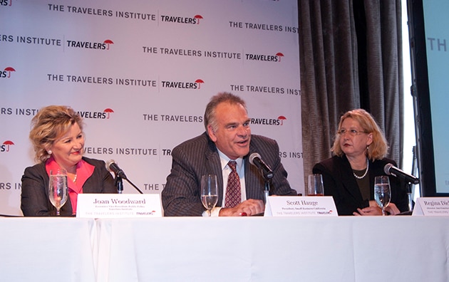 group of speakers at travelers institute event