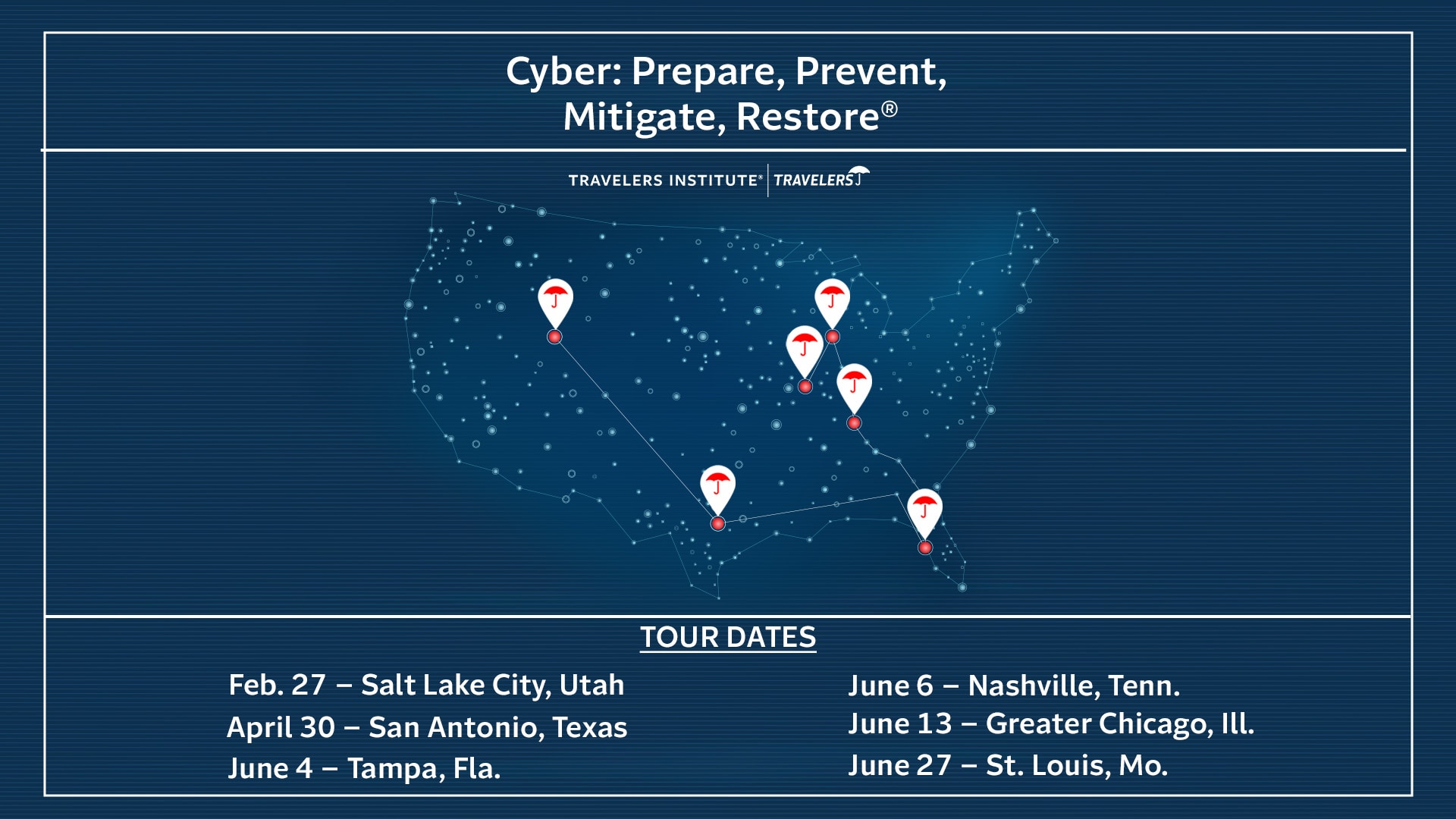 Cybersecurity tour map